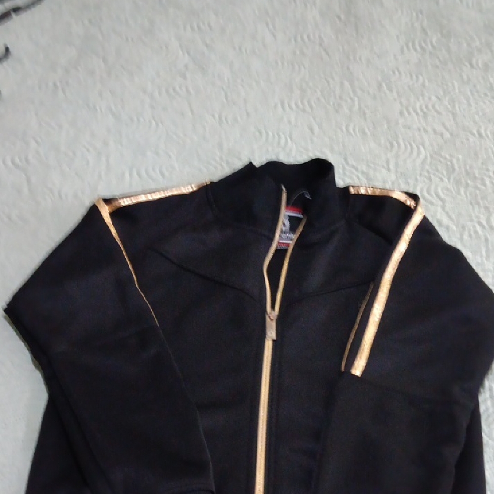 Akademiks Black and Gold Kids Jacket